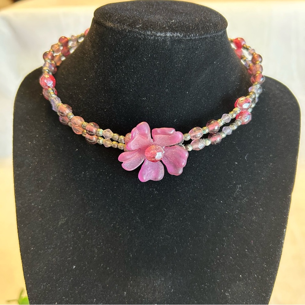 💜Beaded Choker Necklace - Picture 4 of 6